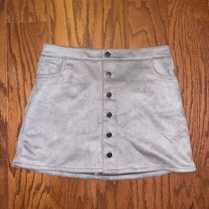 Express suede grey skirt